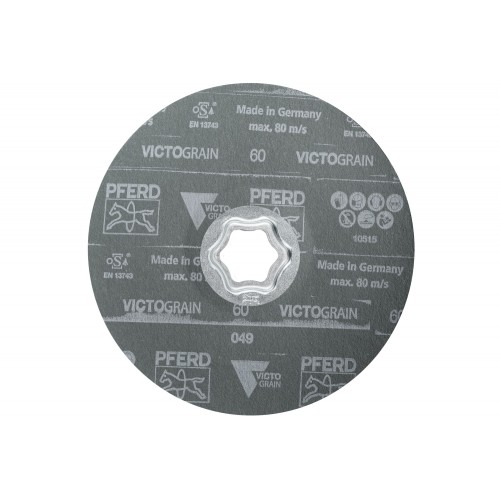 Disco de lija COMBICLICK Ø 180 mm VICTOGRAIN 60, máximo rendimiento en acero