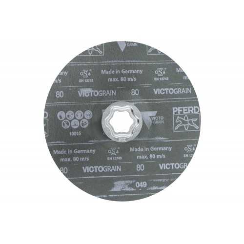 Disco de lija COMBICLICK Ø 180 mm VICTOGRAIN 80, máximo rendimiento en acero