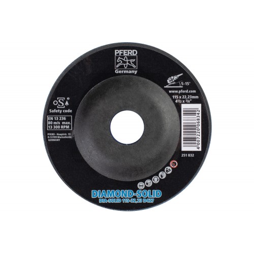 CC-GRIND SOLID DIAMOND 115x22,23 mm D427 (basto) para el mecanizado de materiales duros