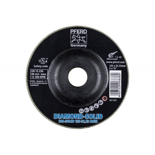 CC-GRIND-SOLID DIAMOND 125x22,23 mm D852 (muy basto) para el mecanizado de materiales duros