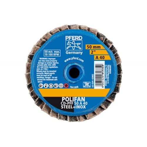 Mini-POLIFAN COMBIDISC, corindón CD Ø 50 mm A40 para aplicaciones universales
