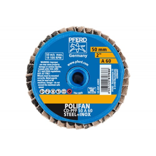 Mini-POLIFAN COMBIDISC, corindón CD Ø 50 mm A60 para aplicaciones universales