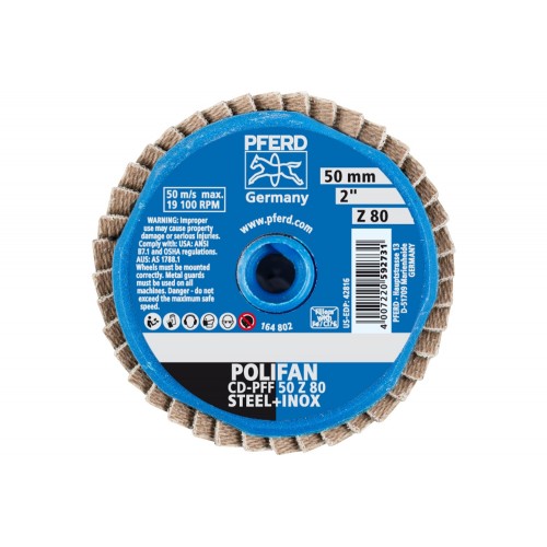 Mini-POLIFAN COMBIDISC, circonio CD Ø 50 mm Z80 para acero templado