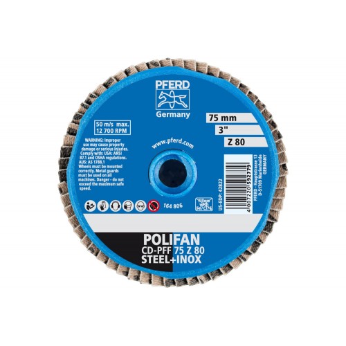 Mini-POLIFAN COMBIDISC, circonio CD Ø 75 mm Z80 para acero templado