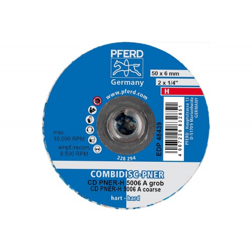 Disco de vellón prensado COMBIDISC CD PNER Ø 50 mm duro A, basto para acabado