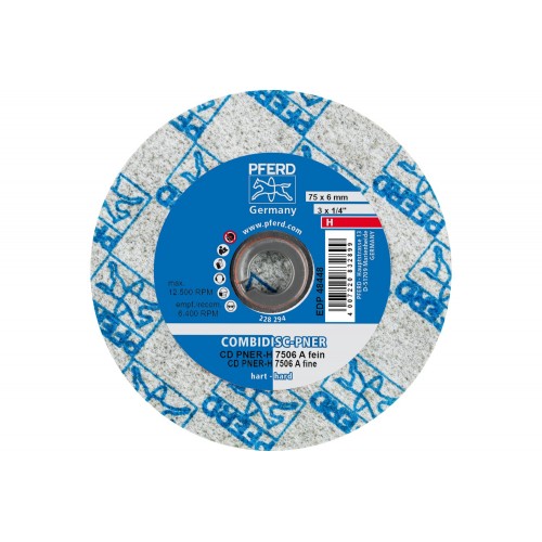 Disco de vellón prensado COMBIDISC CD PNER Ø 75 mm duro A, fino para acabado