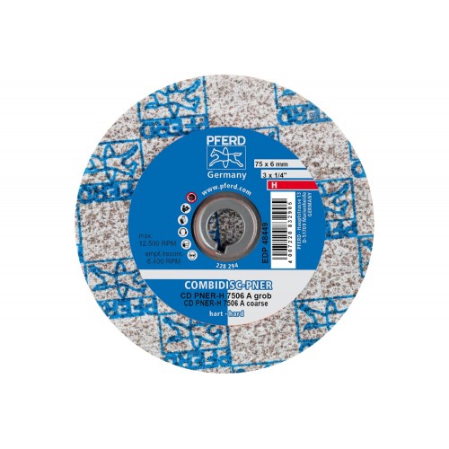 Disco de vellón prensado COMBIDISC CD PNER Ø 75 mm duro A, basto para acabado