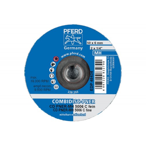 Disco de vellón prensado COMBIDISC CD PNER Ø 50 mm semiduro SIC, fino para acabado