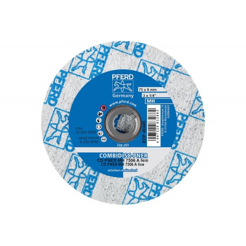 Disco de vellón prensado COMBIDISC CD PNER Ø 75 mm semiduro A, fino para acabado