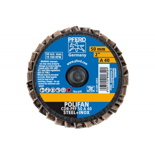 Mini-POLIFAN COMBIDISC, corindón CDR Ø 50 mm A40 para aplicaciones universales
