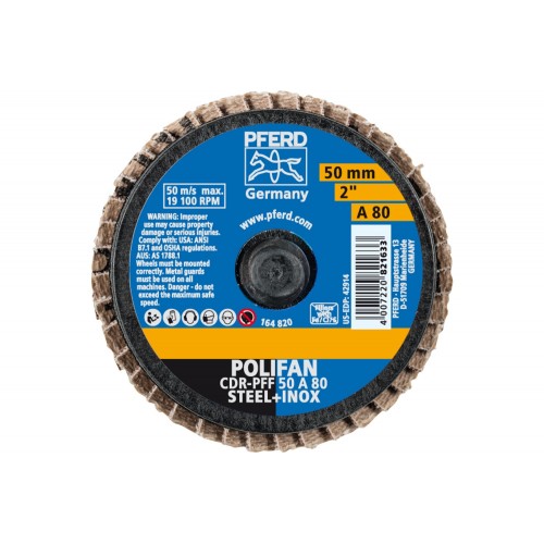 Mini-POLIFAN COMBIDISC, corindón CDR Ø 50 mm A80 para aplicaciones universales