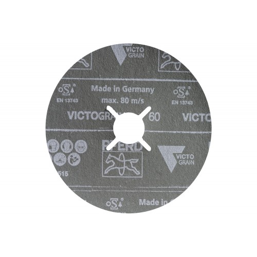 Disco de lija Ø 125 mm VICTOGRAIN 60 para máximo rendimiento en acero