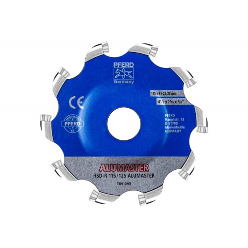 Disco de fresado de alto rendimiento ALUMASTER R Ø 115 mm para amoladoras angulares, mecanizado de aluminio