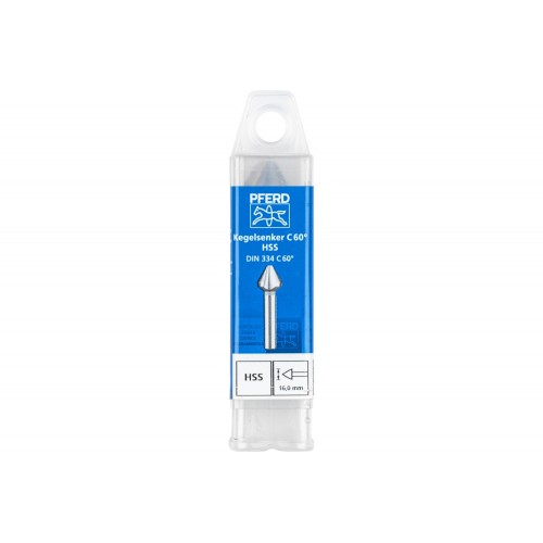 Avellanador y avellanador cónico HSS 60° Ø 16 mm, mango Ø 10 mm DIN 334 C