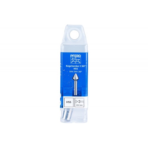 Avellanador y avellanador cónico HSS 60° Ø 20 mm, mango Ø 10 mm DIN 334 C