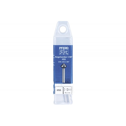 Avellanador y avellanador cónico HSS 90° Ø 16,5 mm, mango Ø 10 mm DIN 335 C
