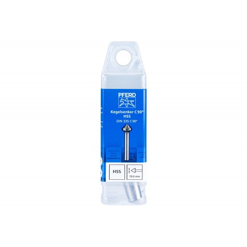Avellanador y avellanador cónico HSS 90° Ø 19 mm, mango Ø 10 mm DIN 335 C