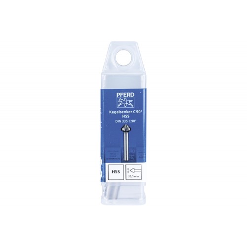 Avellanador y avellanador cónico HSS 90° Ø 20,5 mm, mango Ø 10 mm DIN 335 C