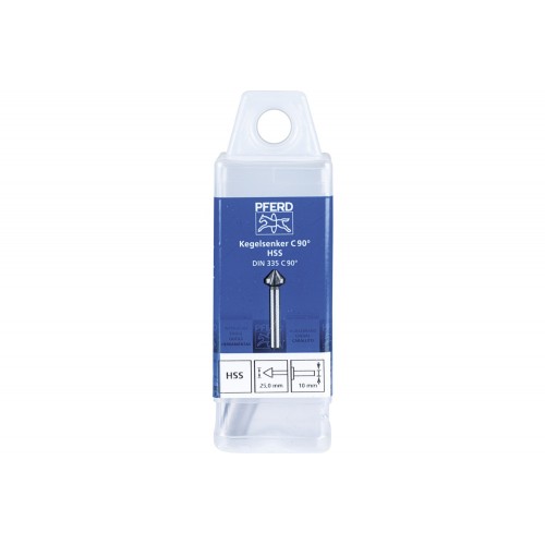 Avellanador y avellanador cónico HSS 90° Ø 25 mm, mango Ø 10 mm DIN 335 C
