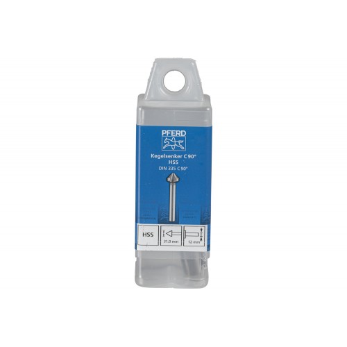 Avellanador y avellanador cónico HSS 90° Ø 31 mm, mango Ø 12 mm DIN 335 C, vástago triangular