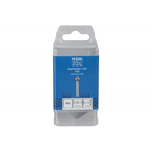 Avellanador y avellanador cónico HSS 90° Ø 37 mm, mango Ø 12 mm DIN 335 C, vástago triangular