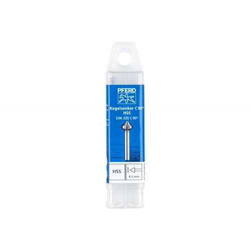 Avellanador y avellanador cónico HSS 90° Ø 4,3 mm, mango Ø 4 mm DIN 335 C