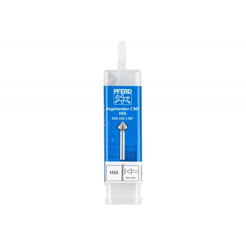 Avellanador y avellanador cónico HSS 90° Ø 8 mm, mango Ø 6 mm DIN 335 C