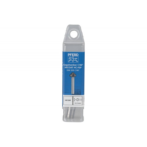 Avellanador y avellanador cónico HSS 90° Ø 12,4 mm, mango Ø 8 mm DIN 335 C con recubrimiento HICOAT