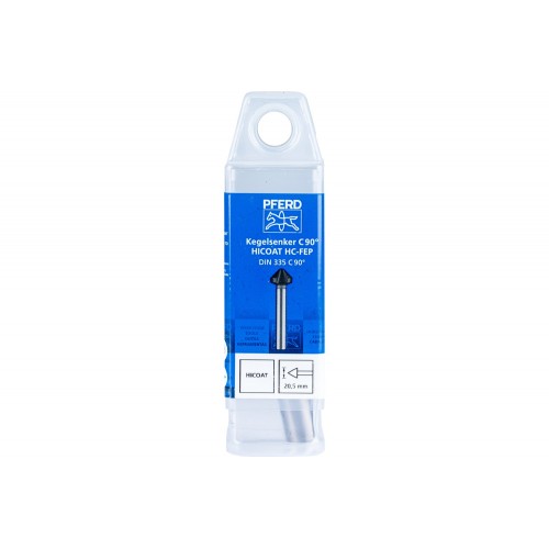 Avellanador y avellanador cónico HSS 90° Ø 20,5 mm, mango Ø 10 mm DIN 335 C con recubrimiento HICOAT