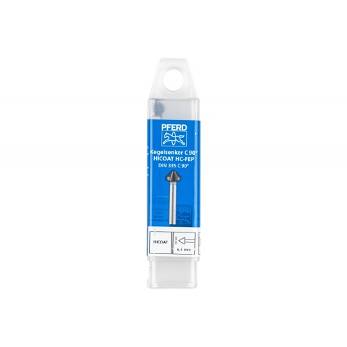 Avellanador y avellanador cónico HSS 90° Ø 6,3 mm, mango Ø 5 mm DIN 335 C con recubrimiento HICOAT