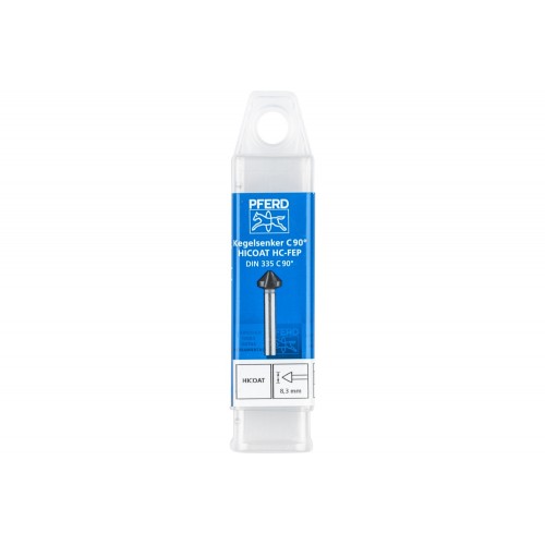 Avellanador y avellanador cónico HSS 90° Ø 8,3 mm, mango Ø 6 mm DIN 335 C con recubrimiento HICOAT