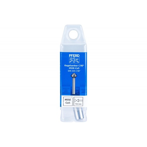 Avellanador y avellanador cónico Co5 HSSE 90° Ø 19 mm, mango Ø 10 mm DIN 335 C