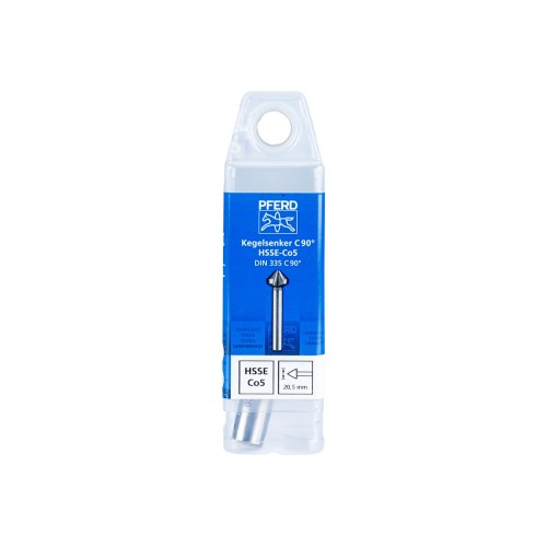 Avellanador y avellanador cónico Co5 HSSE 90° Ø 20,5 mm, mango Ø 10 mm DIN 335 C