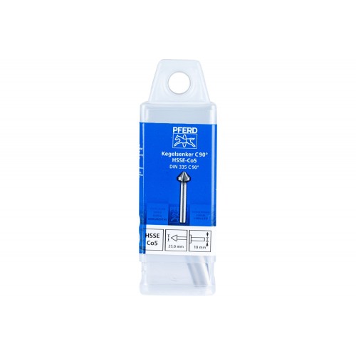 Avellanador y avellanador cónico Co5 HSSE 90° Ø 25 mm, mango Ø 10 mm DIN 335 C