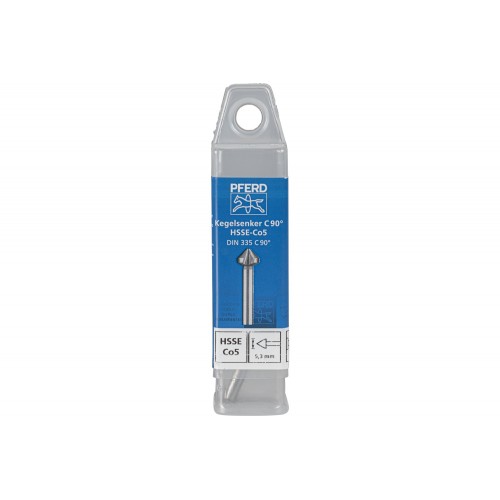 Avellanador y avellanador cónico Co5 HSSE 90° Ø 5,3 mm, mango Ø 4 mm DIN 335 C