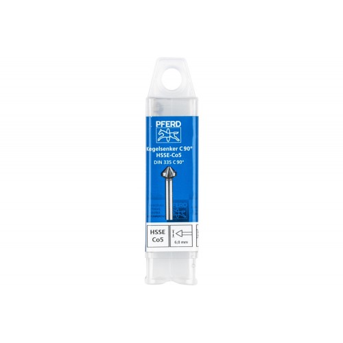 Avellanador y avellanador cónico Co5 HSSE 90° Ø 6 mm, mango Ø 5 mm DIN 335 C