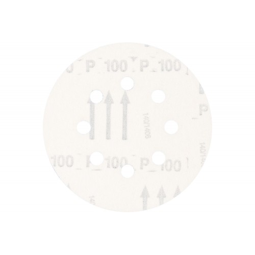 Disco de lija sistema velcro universal de corindón KSS Ø 125 A100 8 orificios de extracción para lijadora orbital