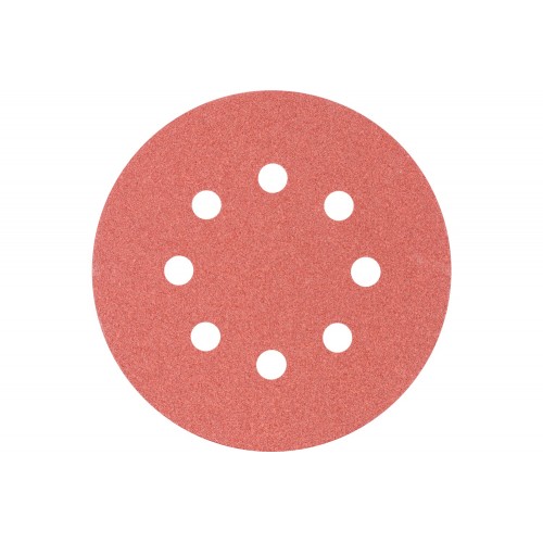 Disco de lija sistema velcro universal de corindón KSS Ø 125 A120 8 orificios de extracción para lijadora orbital