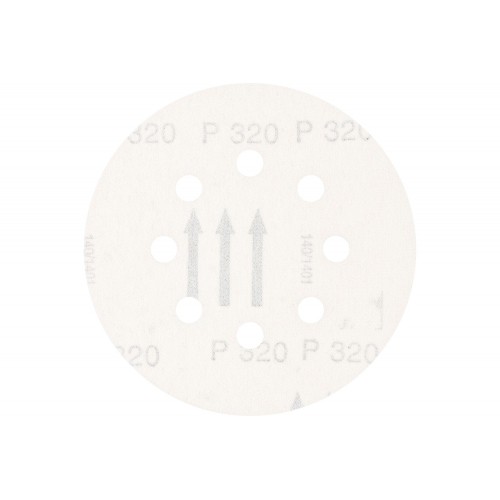 Disco de lija sistema velcro universal de corindón KSS Ø 125 A320 8 orificios de extracción para lijadora orbital