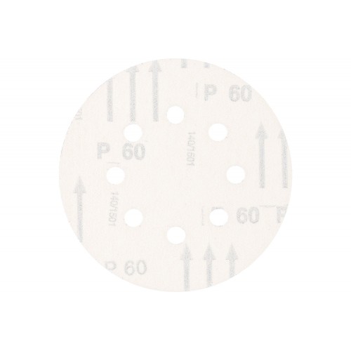 Disco de lija sistema velcro universal de corindón KSS Ø 125 A60 8 orificios de extracción para lijadora orbital