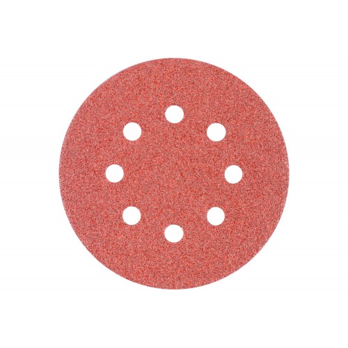 Disco de lija sistema velcro universal de corindón KSS Ø 125 A60 8 orificios de extracción para lijadora orbital