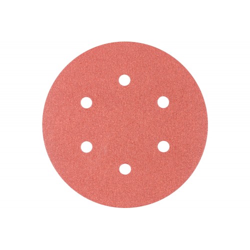 Disco de lija sistema velcro universal de corindón KSS Ø 150 A120 6 orificios de extracción para lijadora orbital