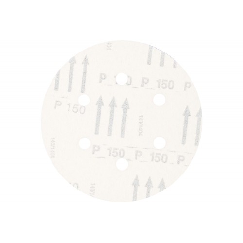 Disco de lija sistema velcro universal de corindón KSS Ø 150 A150 6 orificios de extracción para lijadora orbital