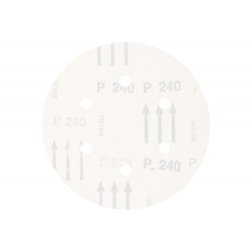 Disco de lija sistema velcro universal de corindón KSS Ø 150 A240 6 orificios de extracción para lijadora orbital