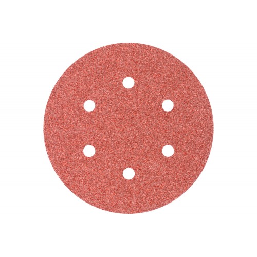 Disco de lija sistema velcro universal de corindón KSS Ø 150 A40 6 orificios de extracción para lijadora orbital