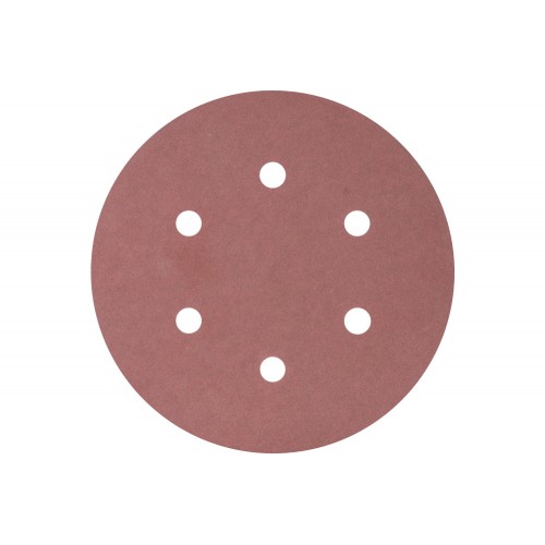 Disco de lija sistema velcro universal de corindón KSS Ø 150 A400 6 orificios de extracción para lijadora orbital