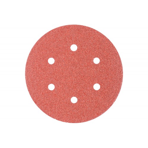 Disco de lija sistema velcro universal de corindón KSS Ø 150 A60 6 orificios de extracción para lijadora orbital