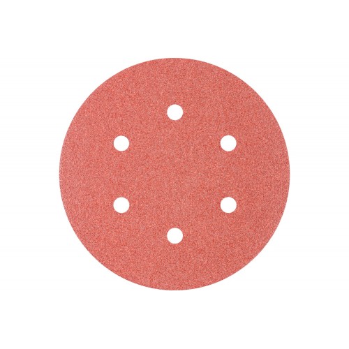 Disco de lija sistema velcro universal de corindón KSS Ø 150 A80 6 orificios de extracción para lijadora orbital