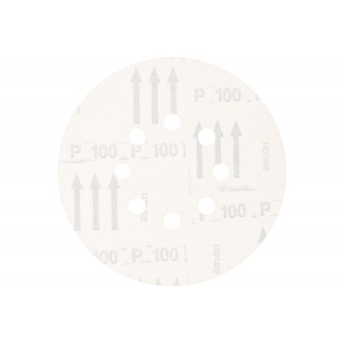 Disco de lija sistema velcro universal de corindón KSS Ø 150 A100 8 orificios de extracción para lijadora orbital