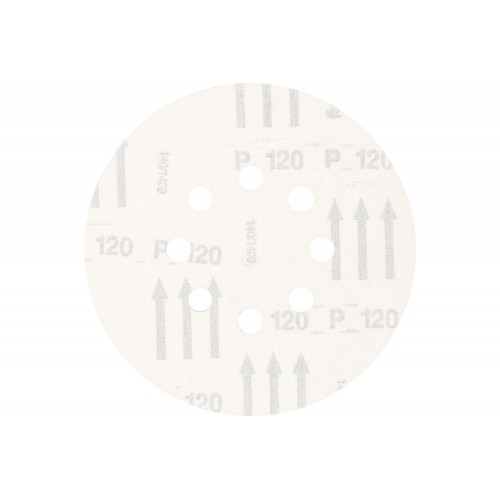 Disco de lija sistema velcro universal de corindón KSS Ø 150 A120 8 orificios de extracción para lijadora orbital